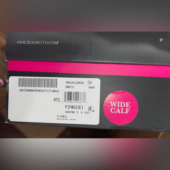 VINCE CAMUTO Women's Joanel 2 Knee High Boot Black NWT NIB Size 7 - Picture 13 of 13